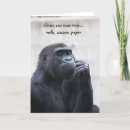 Search for funny gorilla birthday cards Primate