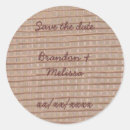 Search for burlap save the date stickers Rustic