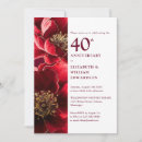 Search for ruby red and gold invitations Floral