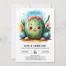 Search for watercolor cactus invitations Blue