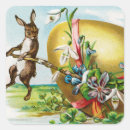 Search for vintage happy easter stickers Rabbit