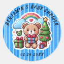 Search for teddy bear 1st birthday stickers Modern