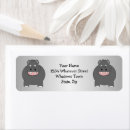 Search for hippopotamus return address labels Animal