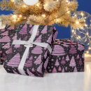 Search for red and black christmas tree wrapping paper Xmas