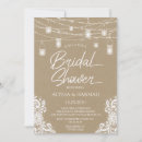 Search for country chic bridal shower invitations String lights