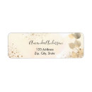 Search for golden return address labels Bridal shower