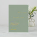 Search for sage and gold wedding invitations Minimalist