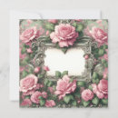 Search for blank floral wedding invitations Green