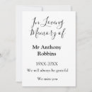 Search for funerals invitations In loving memory of