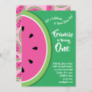Search for watermelon 1st birthday invitations First