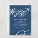 Search for surprise 90th birthday invitations Navy blue