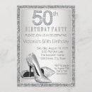 Search for glitter high heel shoes invitations 50th