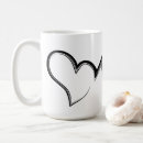 Search for black heart pattern mugs Girly
