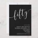 Search for script 50th birthday invitations Calligraphy