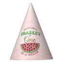 Search for watermelon paper party hats First birthday