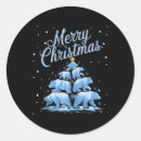 Search for funny polar bears stickers Santa claus