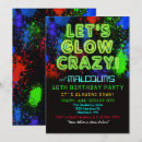 Search for teen boy birthday invitations Neon