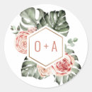 Search for tropical monogram stickers Palm leaves