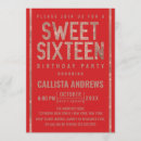 Search for red rose sweet 16 invitations Elegant