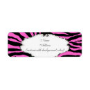 Search for pink zebra return address labels Safari