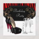 Search for high heel shoes party invitations Red