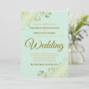 Search for mint green and gold wedding invitations Elegant