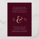 Search for plum and gold wedding invitations Minimalist