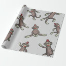 Search for cute socks wrapping paper Monkey