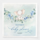 Search for elephant napkins Blue flowers