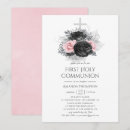 Search for black pink silver invitations Floral