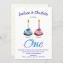 Search for boy girl twins 1st birthday invitations Cute