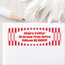 Search for candy cane return address labels Red