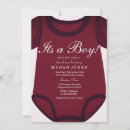 Search for red baby boy shower invitations Its a boy