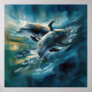 Search for blue dolphins posters Watercolor