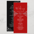 Search for black red wedding programs Dramatic