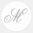 Search for classic round monogram stickers Calligraphy