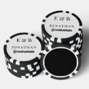 Search for wedding poker chips Black and white