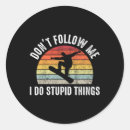 Search for stupid things stickers Shred the mountain