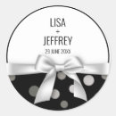 Search for polka dot wedding stickers Round