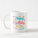 Search for happy words mugs Birthday