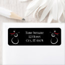 Search for red scarf return address labels Snowman