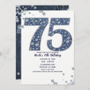Search for 75th with diamonds birthday invitations Party