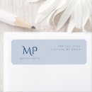 Search for masculine monogram return address labels Minimalist