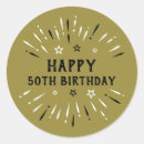 Search for gold fireworks stickers Birthday