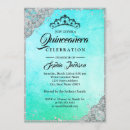 Search for teal blue quinceanera invitations 15th
