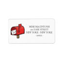 Search for mailbox return address labels Red