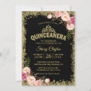 Search for pink black quinceanera invitations Flowers