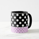 Search for black white pink mugs Hearts