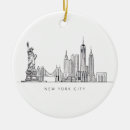 Search for statue christmas tree decorations Manhattan skyline