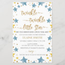 Search for twinkle twinkle little star baby boy shower invitations Glitter